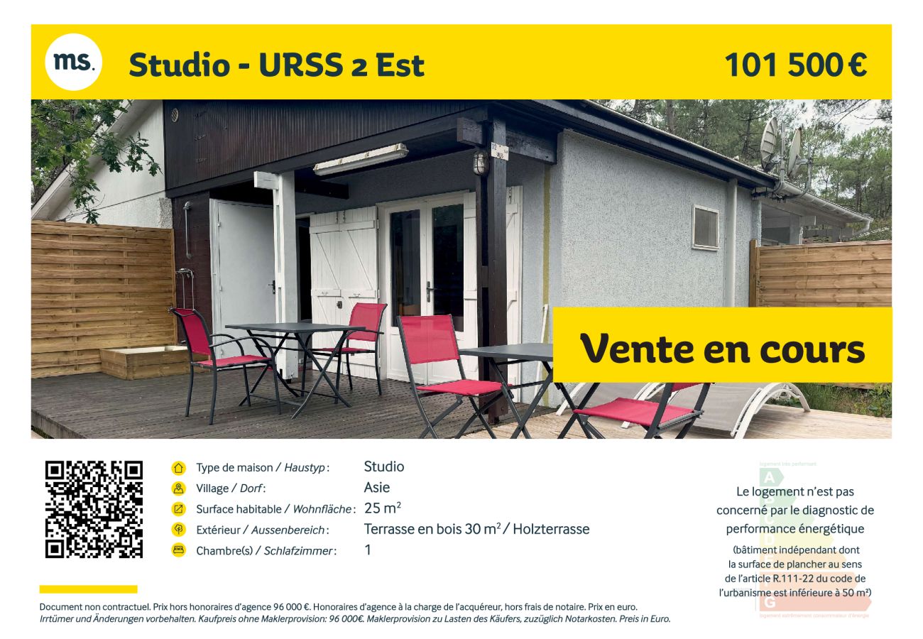 Studio in Grayan-et-l´Hôpital - URSS 2 EST Studio in Grayan-et-l´Hôpital - URSS 2 EST